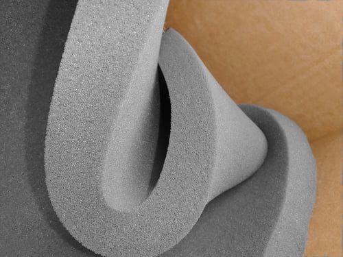 Bundle of sponge foam in cardboard